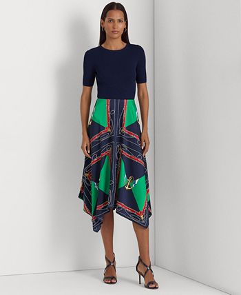 Lauren Ralph Lauren Women's Printed Twill Midi Skirt - Macy's