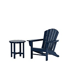 Outdoor Adirondack Chair with Round Side Table