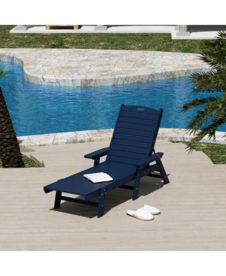 Adirondack Outdoor Chaise Lounge for Patio Garden Poolside