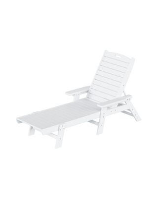 Adirondack Outdoor Chaise Lounge for Patio Garden Poolside