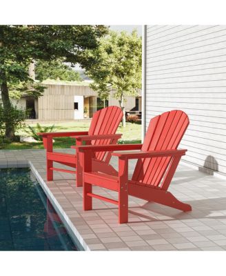 All-Weather Contoured Outdoor Poly Adirondack Chair (Set of 2)