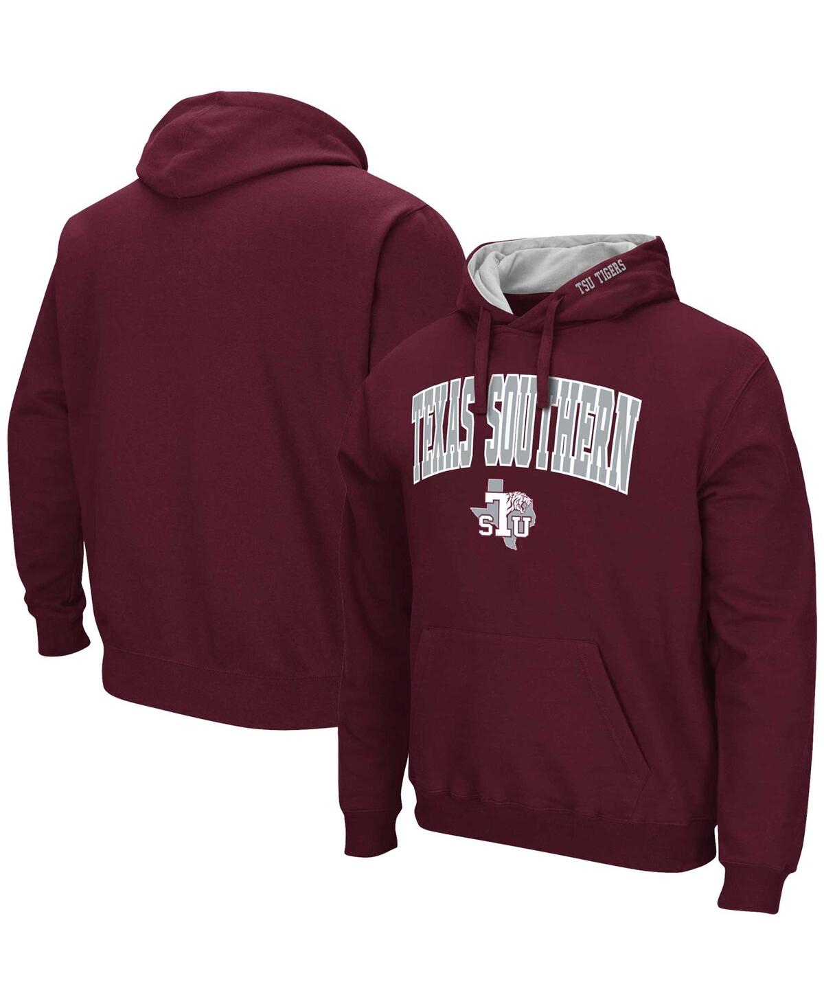 Colosseum Men's  Maroon Texas Southern Tigers Arch & Logo 3.0 Pullover Hoodie In Maroon