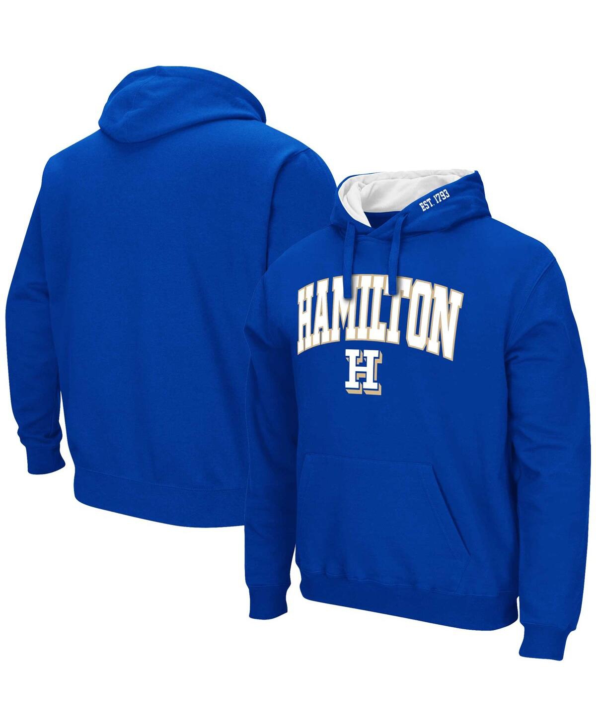 Shop Colosseum Men's  Royal Hamilton Continentals Arch & Logo Pullover Hoodie