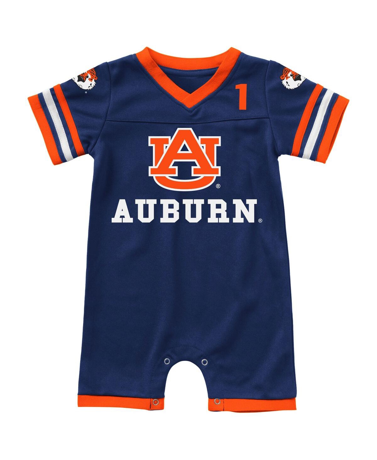 Shop Colosseum Newborn And Infant Boys And Girls  Navy Auburn Tigers Bumpo Football Romper