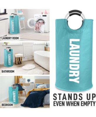 Heavy Duty Laundry Basket - Collapsible Non-Slip Padded With Handles