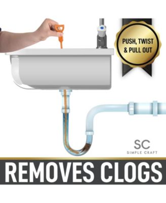 20-Inch Plumbing Snake Drain Clog Remover - 3 Pack