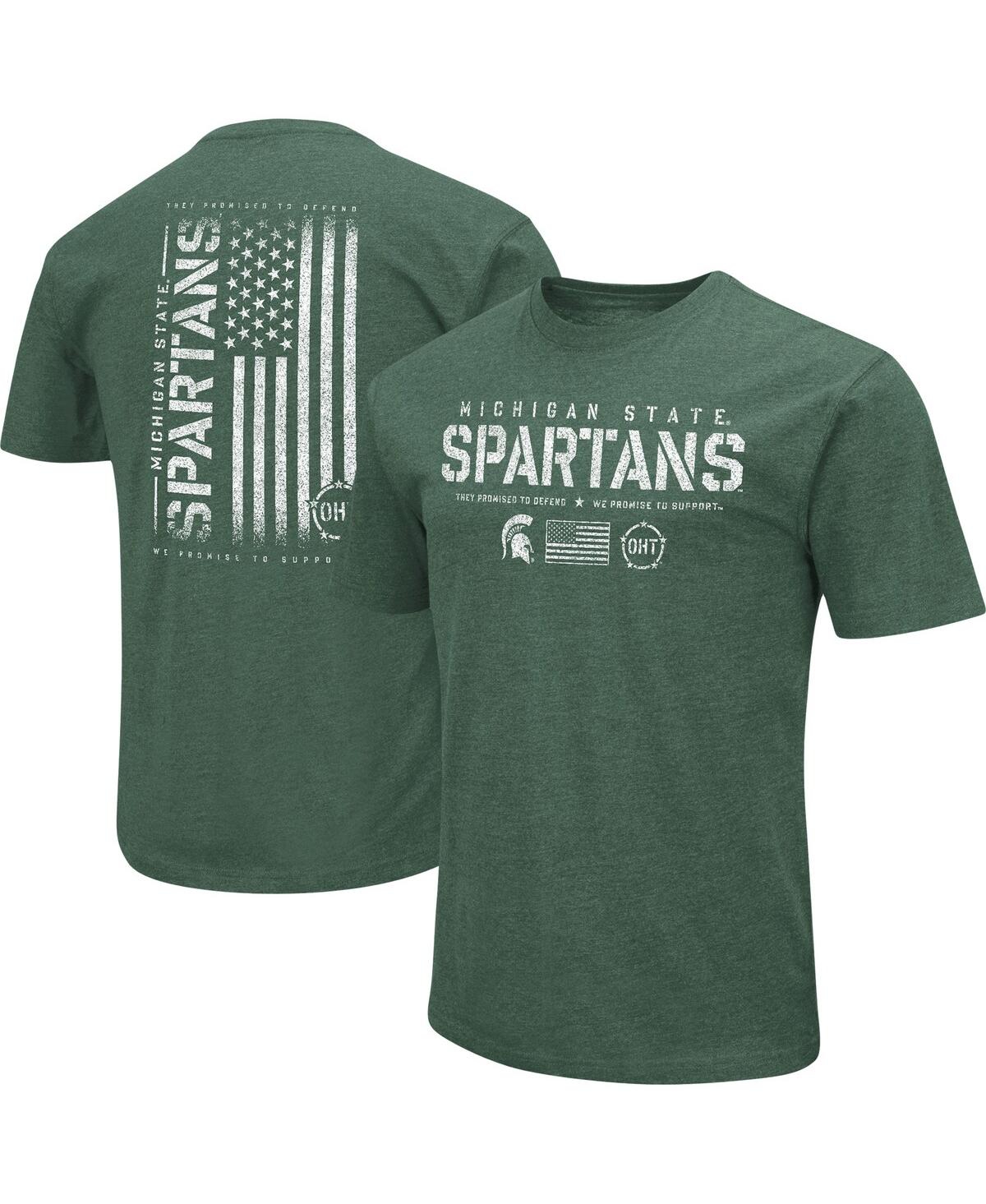 Shop Colosseum Men's  Green Michigan State Spartans Oht Military-inspired Appreciation Flag 2.0 T-shirt