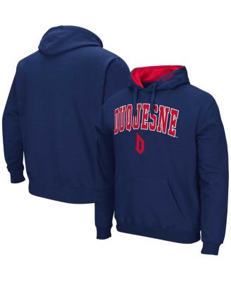 Men's Blue Duquesne Dukes Arch & Logo Pullover Hoodie