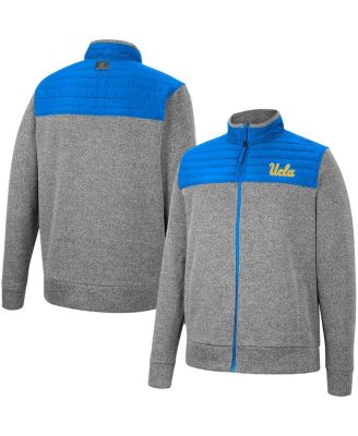 Men's Charcoal, Blue UCLA Bruins Putter Herringbone Full-Zip Jacket