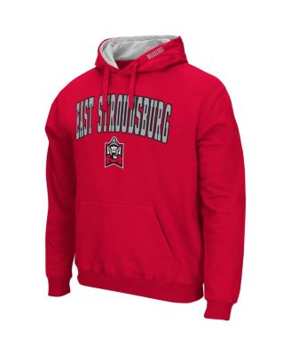 Men's Red East Stroudsburg Warriors Arch & Logo Pullover Hoodie