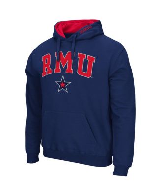Men's Navy Robert Morris Colonials Arch & Logo Pullover Hoodie