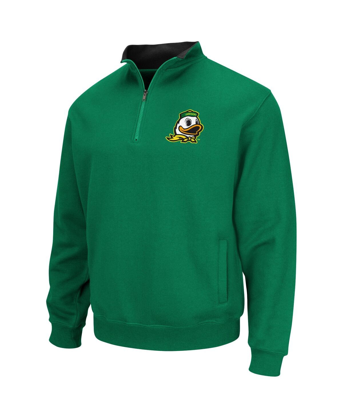 Colosseum Men's  Green Oregon Ducks Big And Tall Tortugas Logo Quarter-zip Sweatshirt In Green