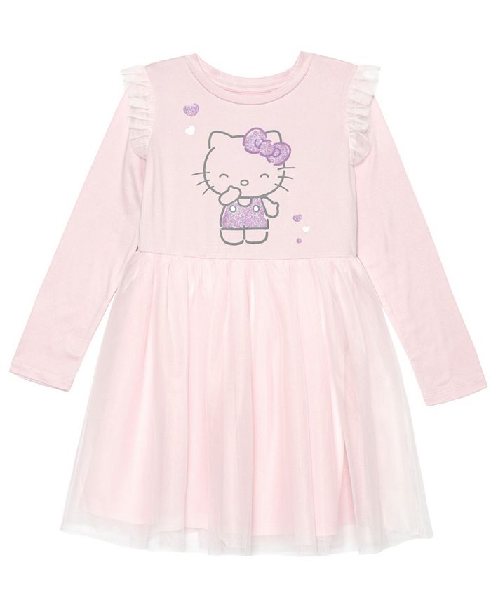 Hello Kitty Little Girls Long Sleeve Tutu Dress - Macy's