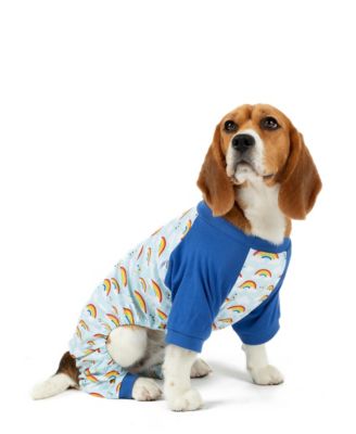 Dog Cotton Striped Print Pajamas