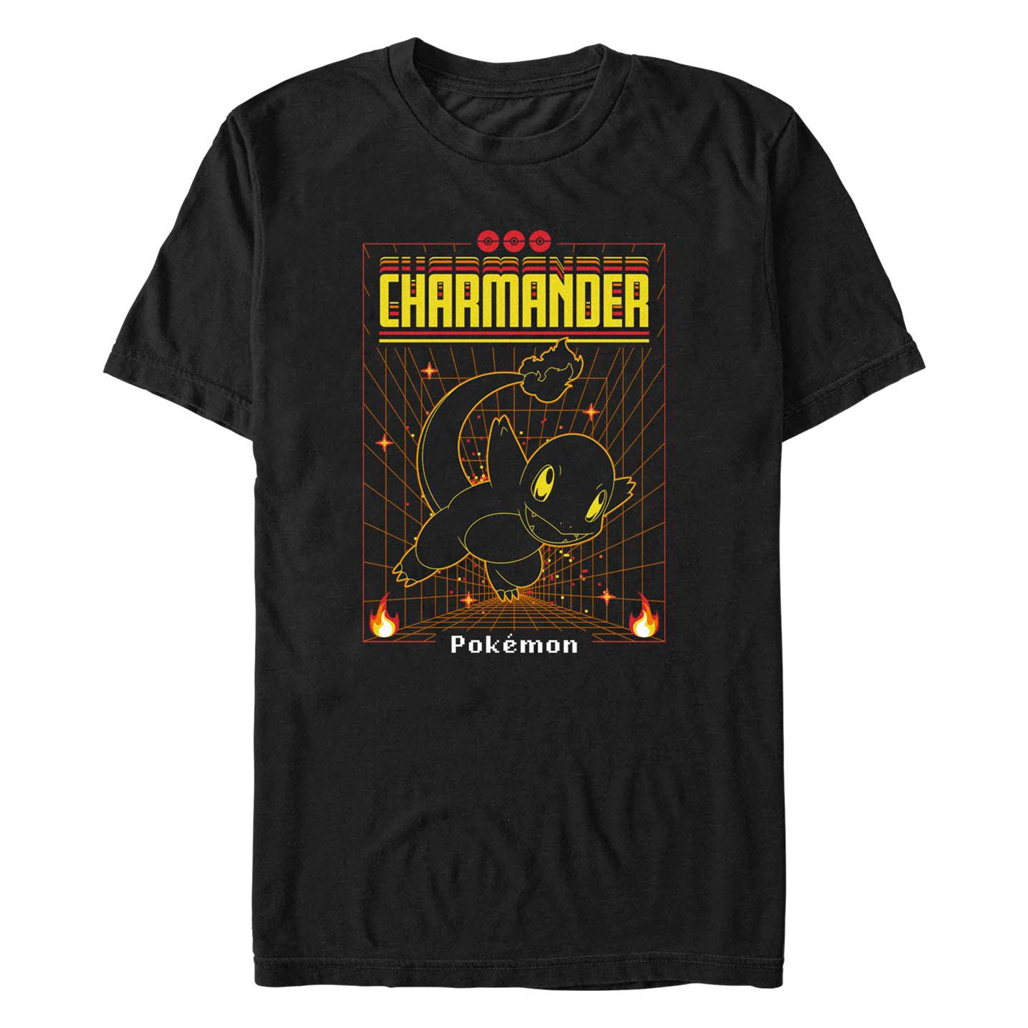 Мужская футболка Fifth Sun Charmander Grid Short Sleeve, цвет: Чёрный — фото 1
