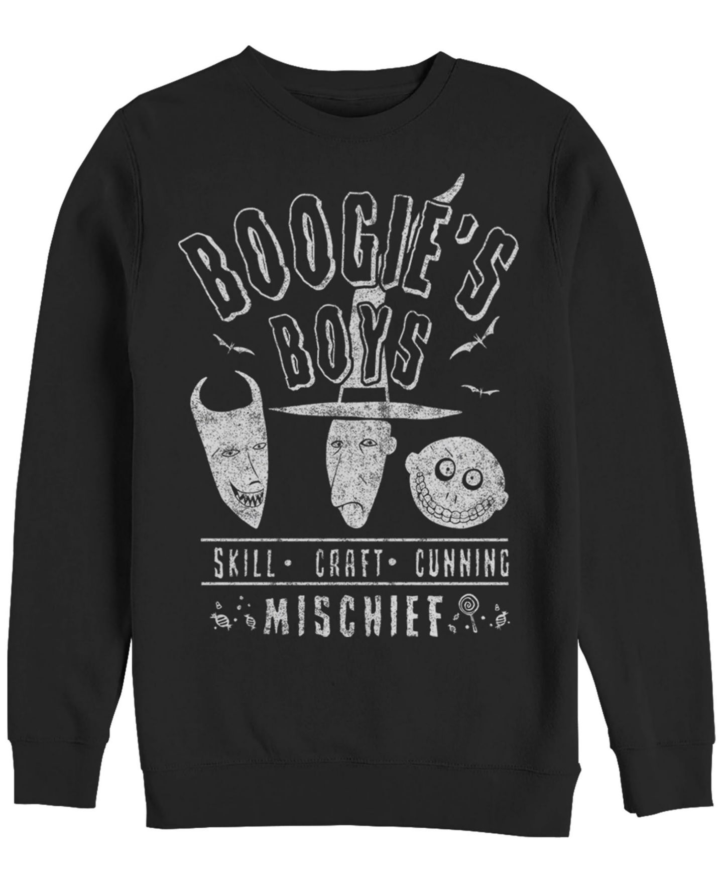 Мужской свитер Fifth Sun Nightmare Before Christmas Boogies Boys Crew Fleece Pullover, цвет: Чёрный — фото 1