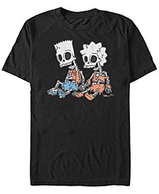 Men's The Simpsons Skeleton Bart and Lisa Short Sleeves T-shirt