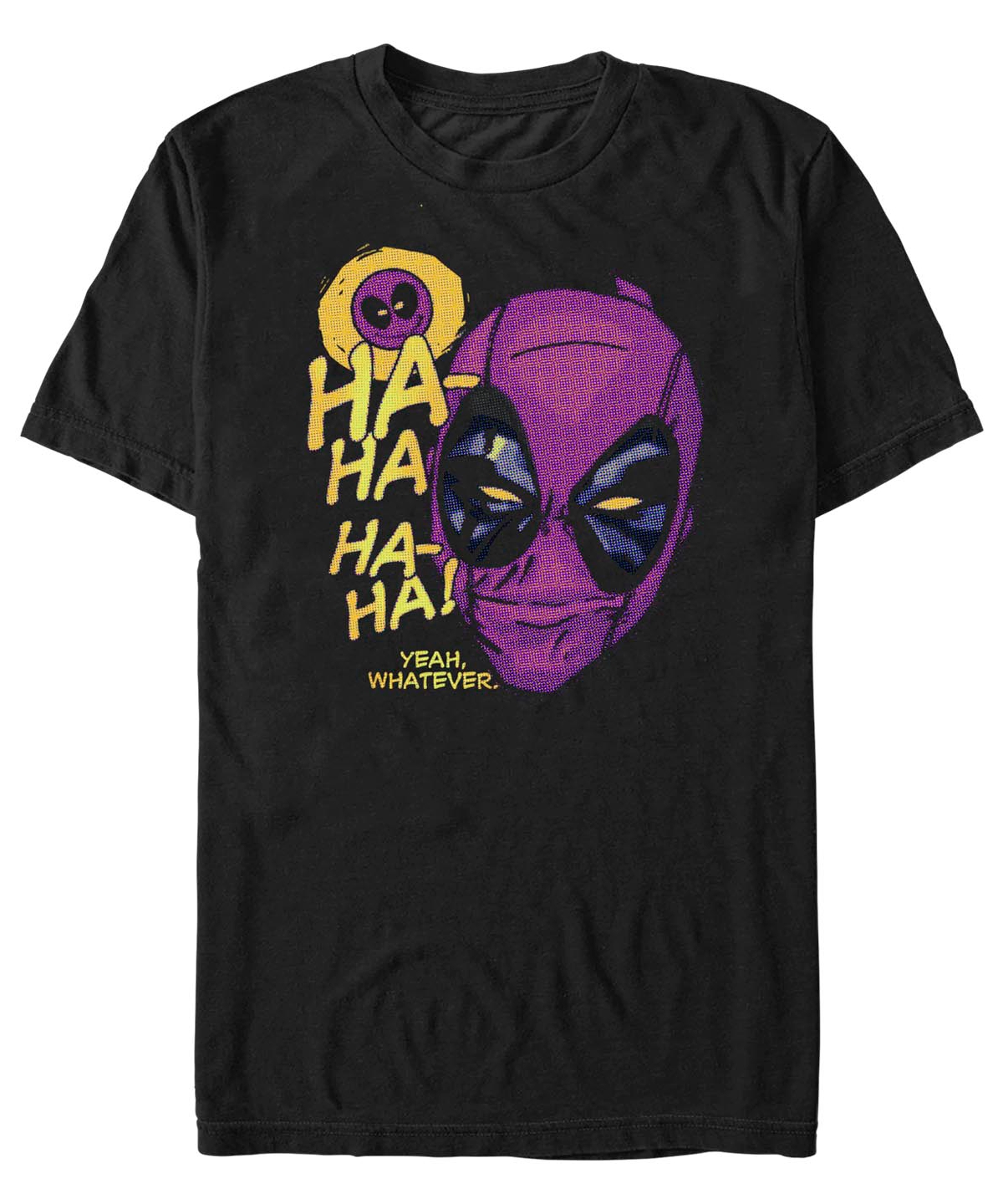 Fifth Sun Men's Half Tone Deadpool Short Sleeve T-shirt In Black