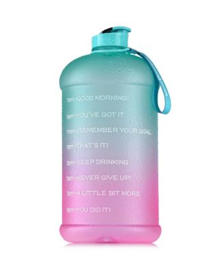 1 Gallon Water Bottle with Time Marker Leakproof Flip Cap