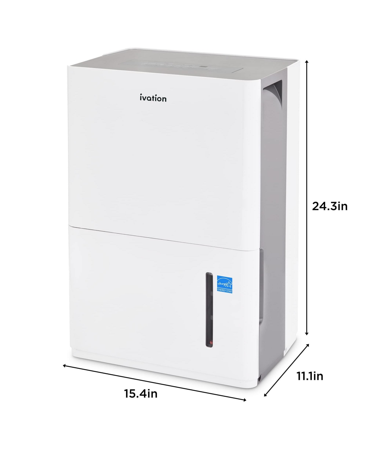 Ivation 4,500 Sq Ft Energy Star Small Dehumidifier with Hose Connector