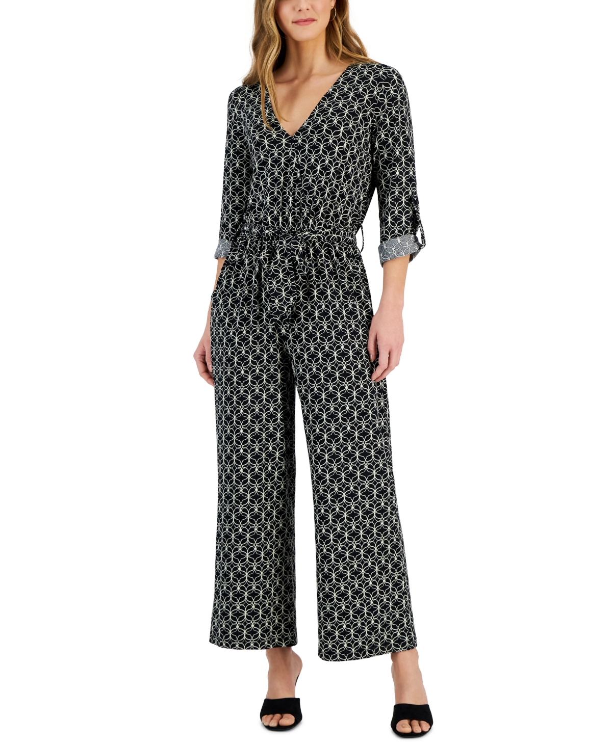 Jpr Studio Women's Surplice Tab-Sleeve Jumpsuit