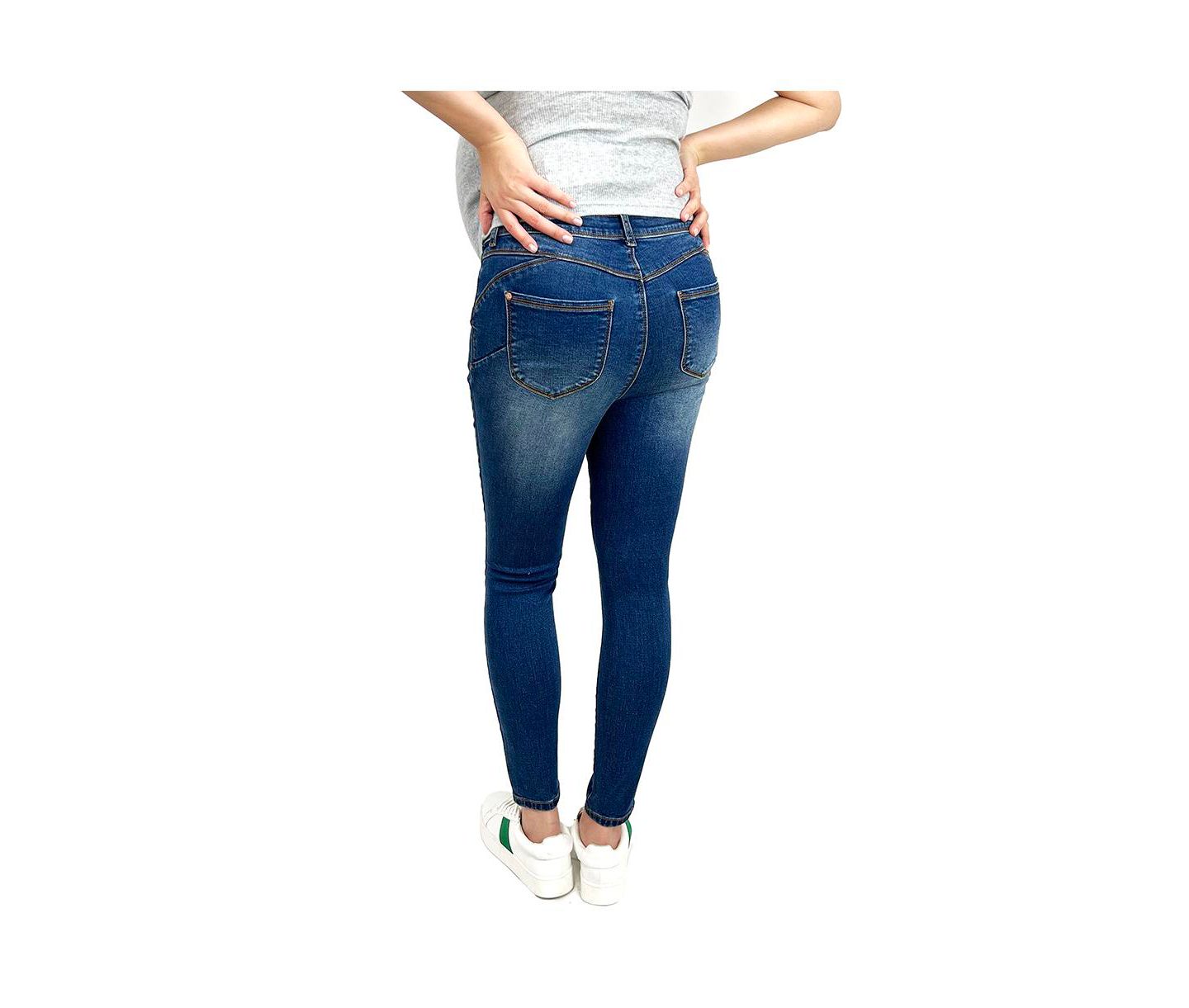 Женские джинсы Indigo Poppy Maternity Lifter Skinny with Side Elastics, цвет: Синий — фото 3