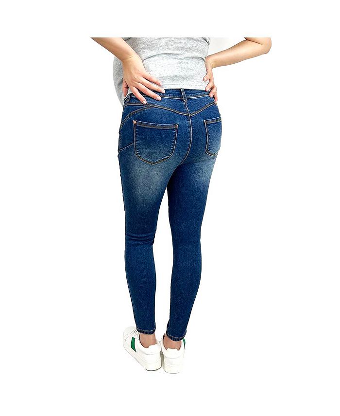 Indigo Poppy Lifter Skinny with Side Elastics Jeans - Macy's