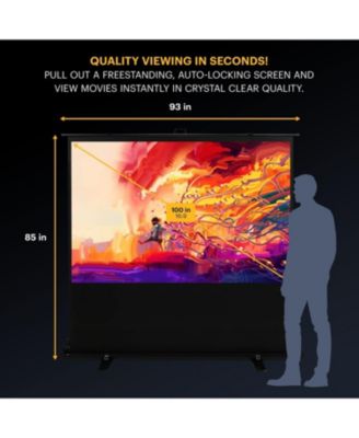 100" Portable Projector Screen with Stand and Carry Case