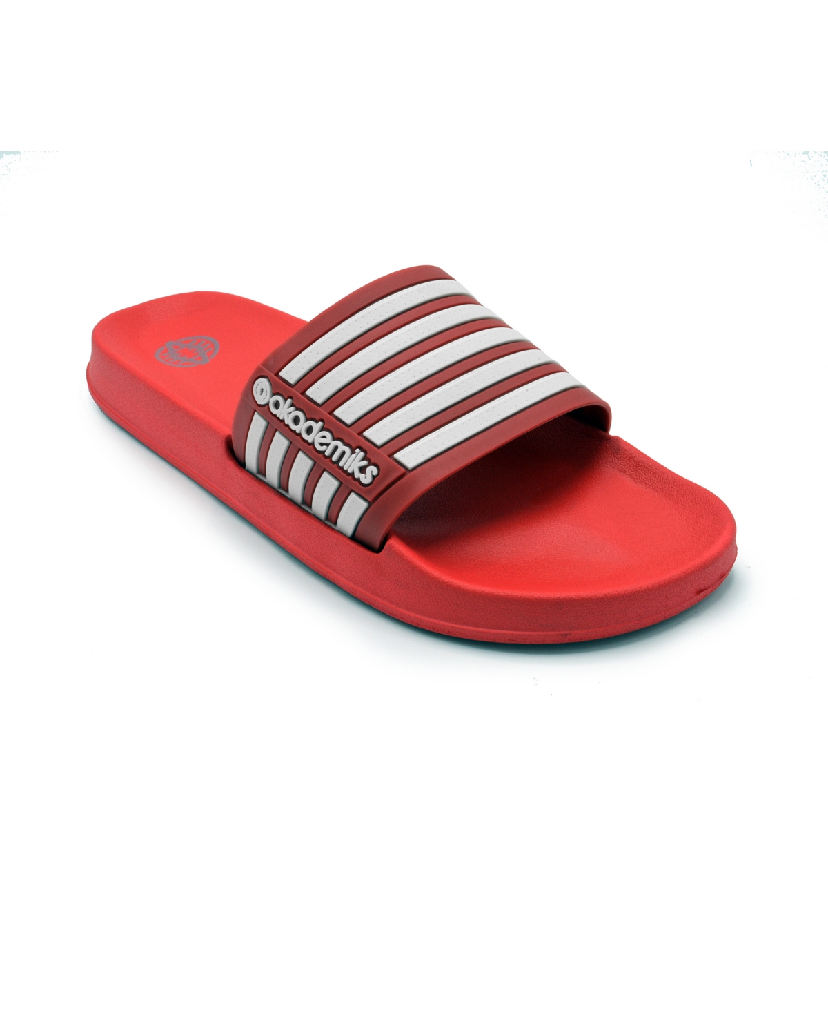 Men's Stripe Slides - Red
