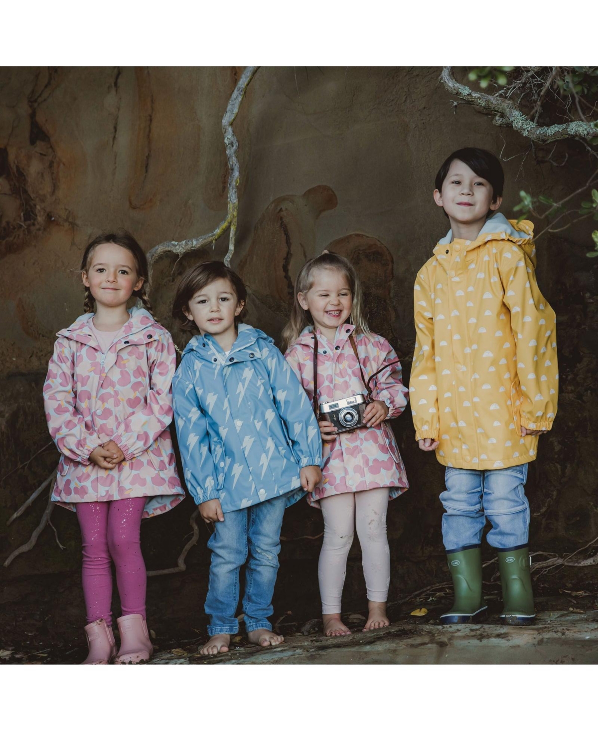 Toddler, Child Unisex Kids Sun Cloud Recycled Waterproof Raincoat