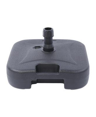 9 Ft Outdoor Patio Market Umbrella with Square Plastic Fillable Base