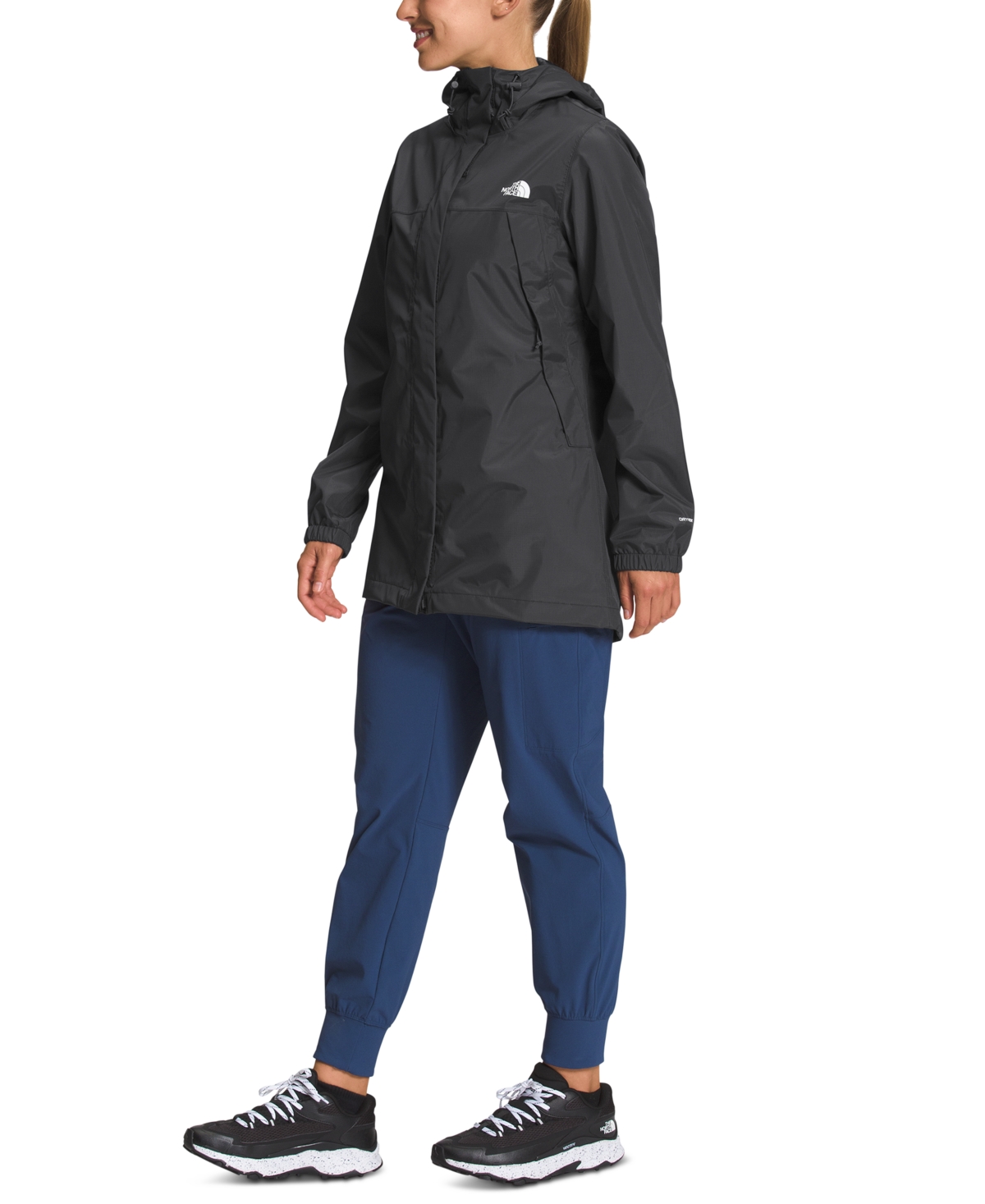 The North Face Women's Antora Parka Jacket In Asphalt Grey