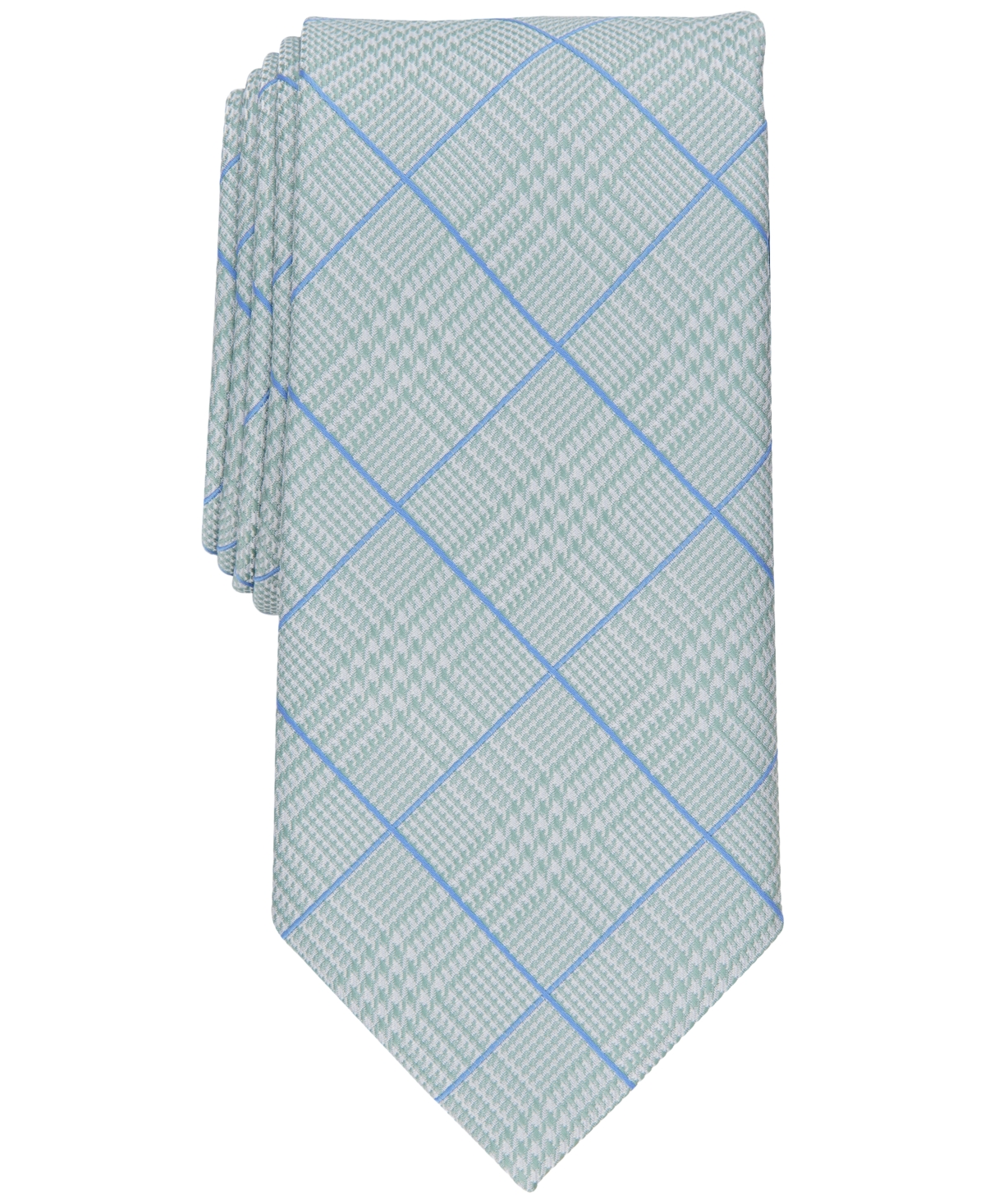 Men's Plaid Tie, Created for Macy's - Mint