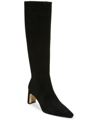 Macy's black suede booties hotsell