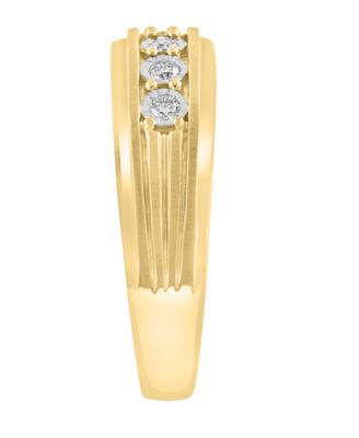 EFFY&reg; Men's Diamond Ring (1/6 ct. t.w.) in Sterling Silver (Also available 14k Gold-Plated Sterling Silver)