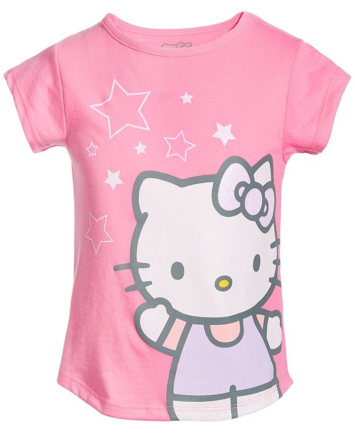 Hello Kitty Little Girls Stars Short Sleeve T-shirt - Macy's