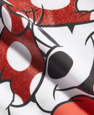 Little Girls Crew Neck Short Sleeve Minnie Mouse Tee 