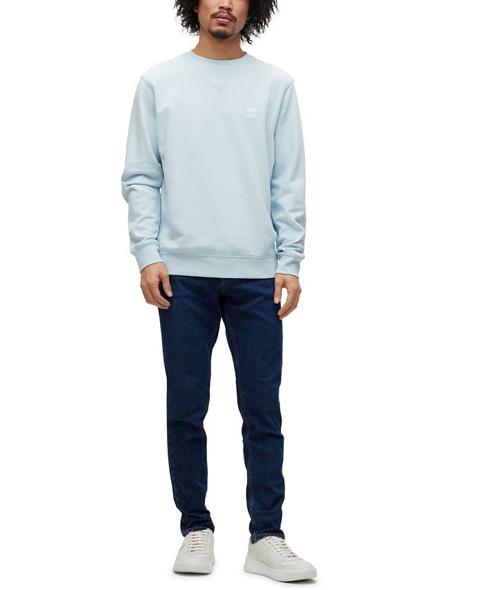 BOSS - Relaxed-fit cotton sweatshirt with logo patch