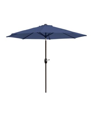 9 Ft Outdoor Patio Market Umbrella with Decorative Round Resin Base