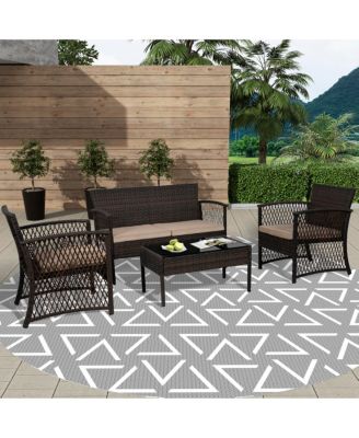 4-Piece Outdoor Patio Conversation Set