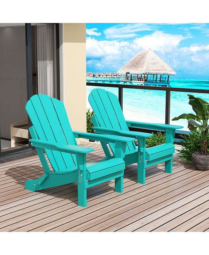 WestinTrends AllWeather Contoured Outdoor Poly Folding Adirondack