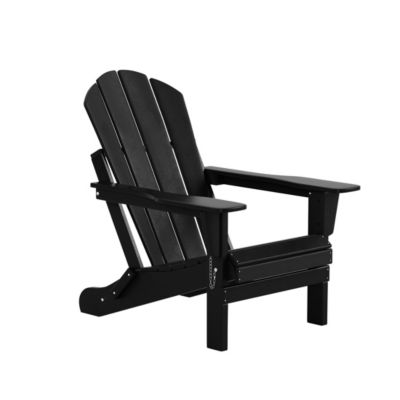 All-Weather Contoured Outdoor Poly Folding Adirondack Chair (Set of 4)