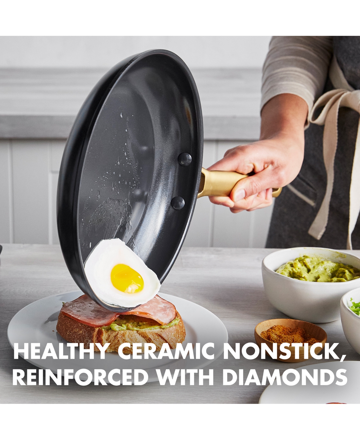 Greenpan Reserve Black Ceramic Nonstick 3pc Fry Pan Set