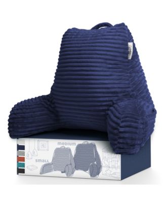 Cut Plush Striped Reading Pillow with Arms, Medium