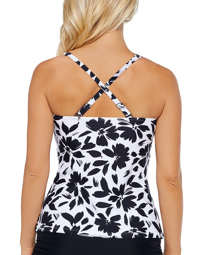 Island Escape Tahiti Printed Ruffled Convertible Tankini, Created for