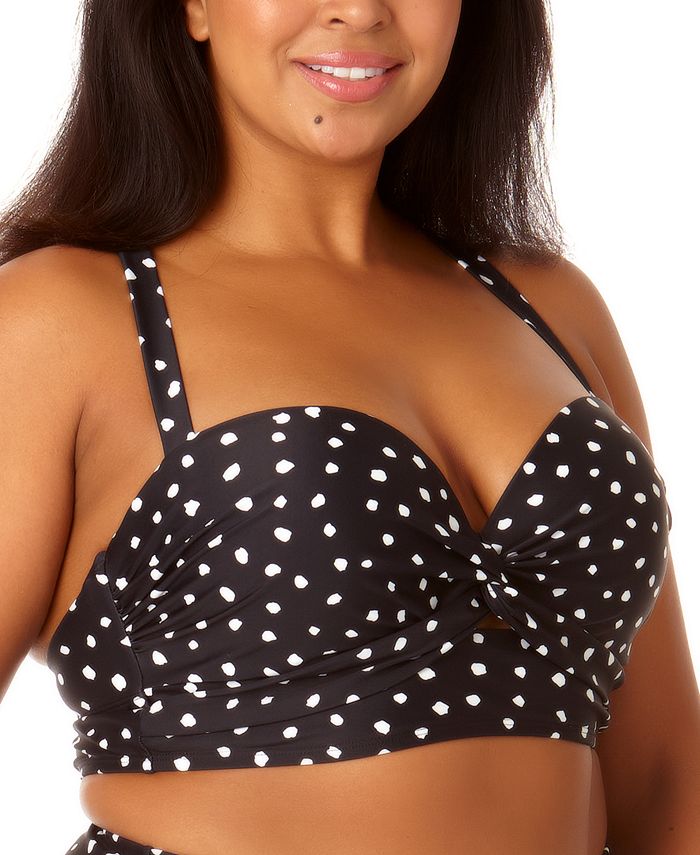 Salt + Cove Salt + Cove Juniors' Plus Size Printed TwistFront Bra