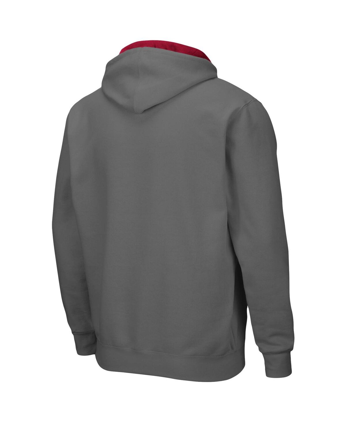 Colosseum Men's  Charcoal Alabama Crimson Tide Big And Tall Full-zip Hoodie In Charcoal