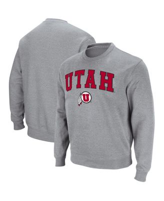 Men's Utah Utes Arch and Logo Crew Neck Sweatshirt
