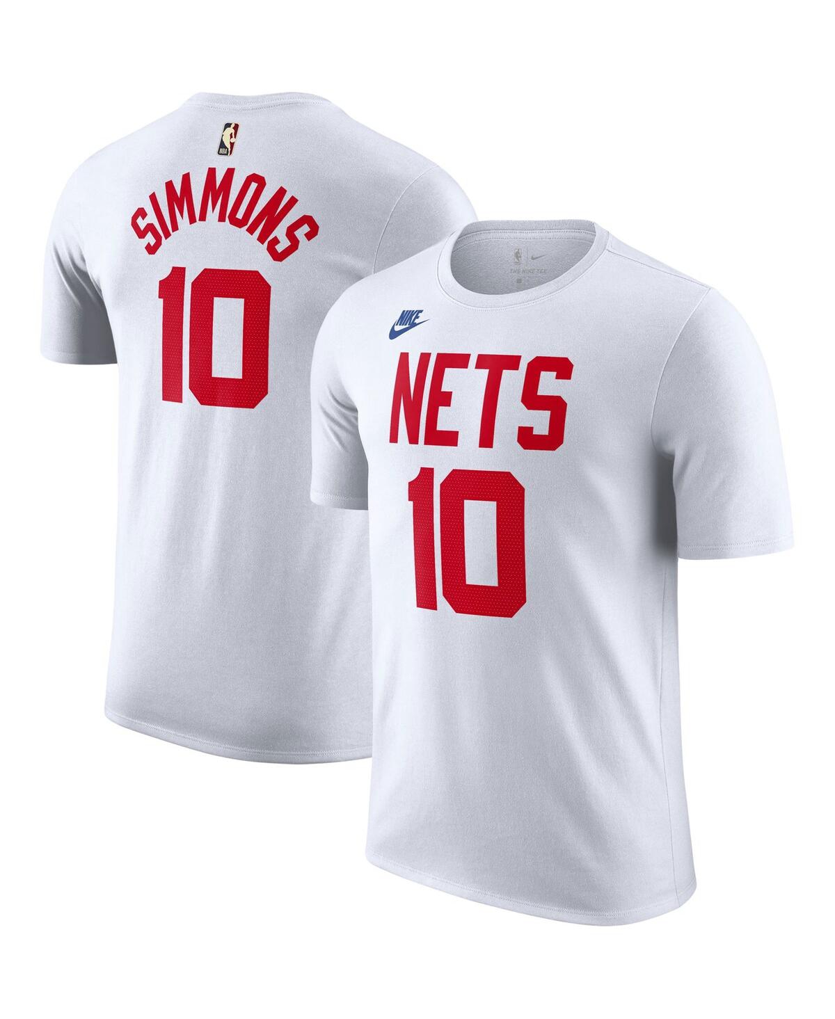 Shop Nike Men's  Ben Simmons White Brooklyn Nets 2022/23 Classic Edition Name And Number T-shirt