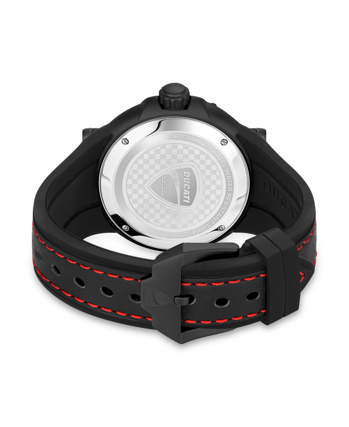 Ducati Corse Men's Partenza Collection TimepieceSilicon Strap Watch, 49mm - Black